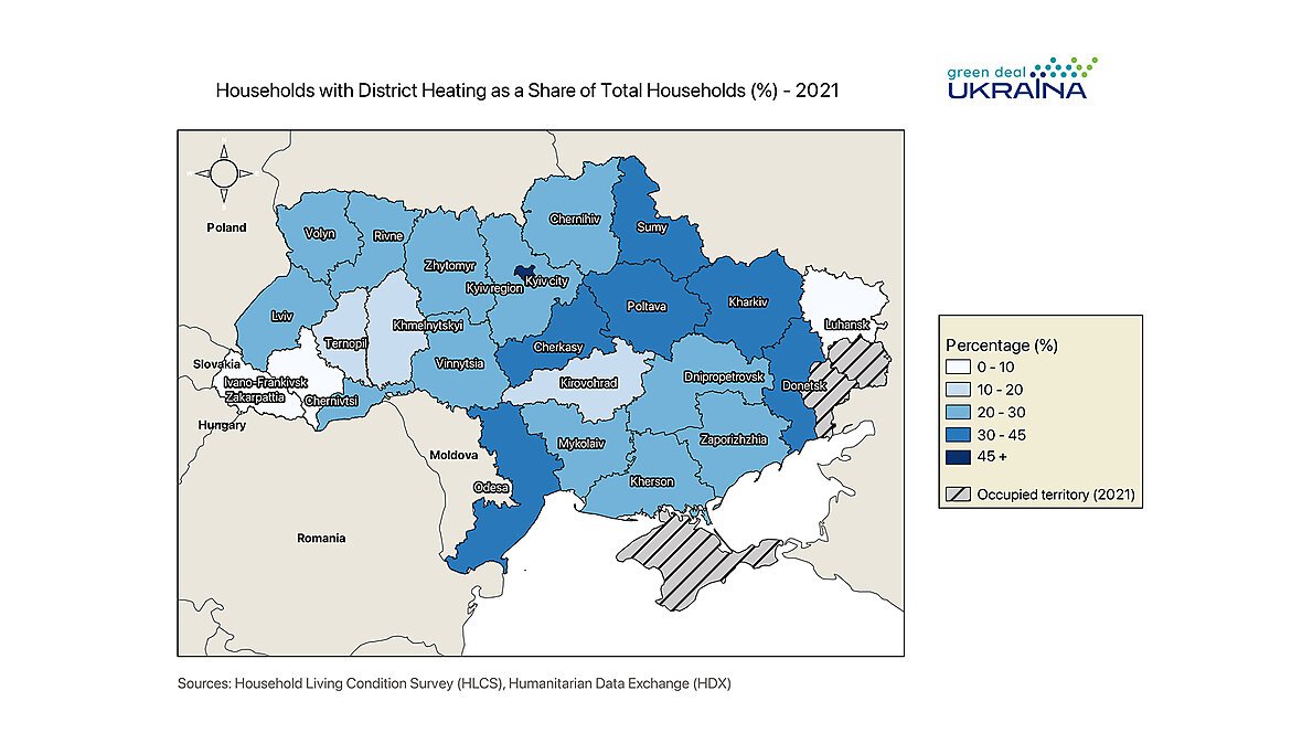 Household with District Heating as a Share of Total Households (%) - 2021