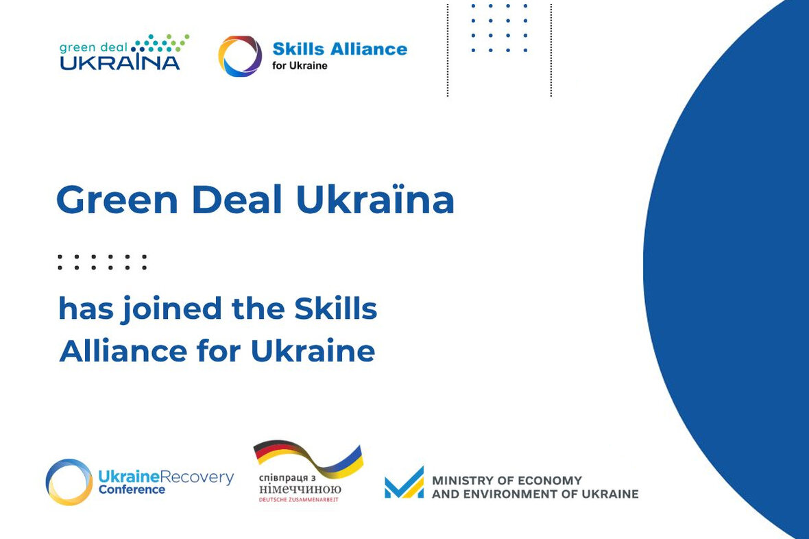 Green Deal Ukraїna has joined the Skills Alliance for Ukraine.