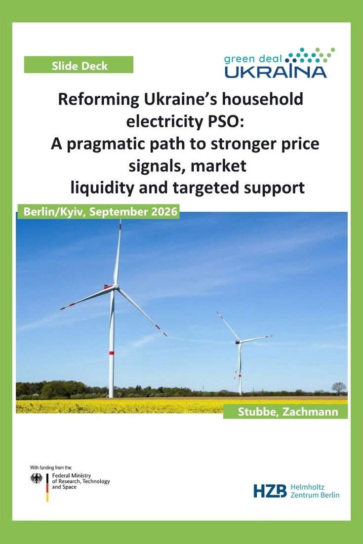 Reforming Ukraine’s household electricity PSO: A pragmatic path to stronger price signals, market liquidity and targeted support
